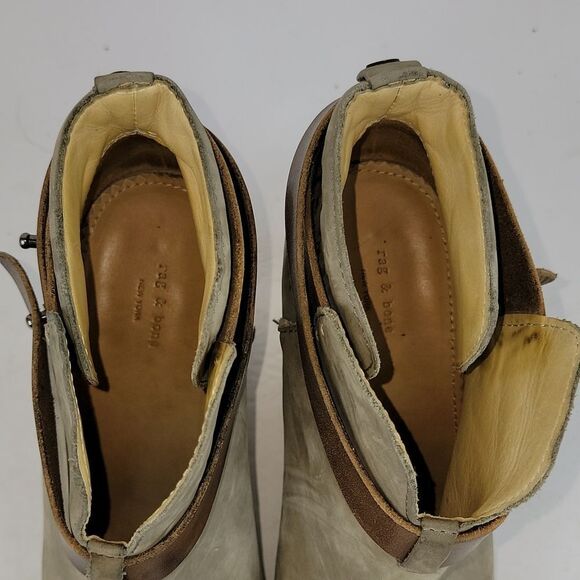 Rag & Bone New York Harrow Leather Ankle Women's Booties - Picture 8 of 13